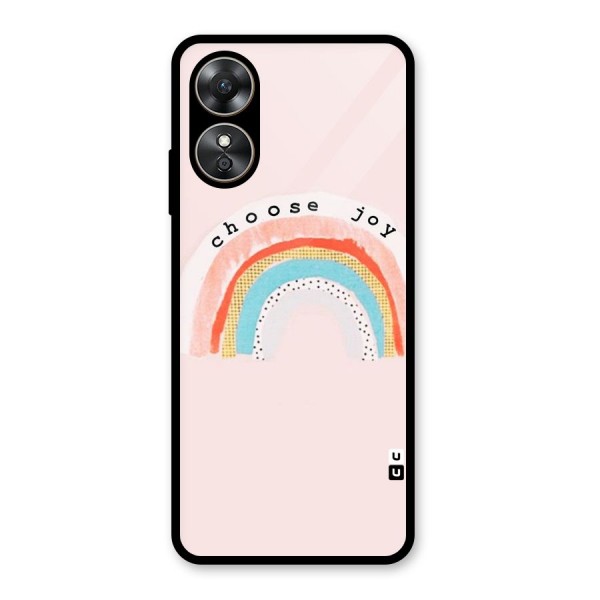 Choose Joy Glass Back Case for Oppo A17