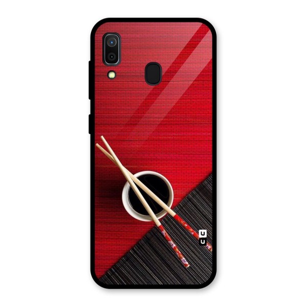 Chopstick Design Glass Back Case for Galaxy A30