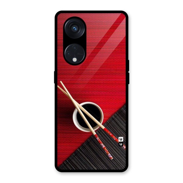 Chopstick Design Glass Back Case for Reno8 T 5G