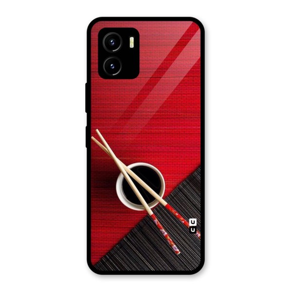 Chopstick Design Glass Back Case for Vivo Y15s