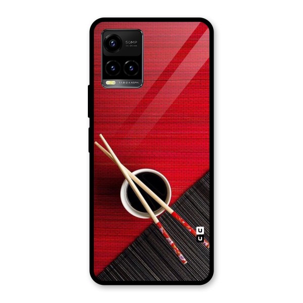 Chopstick Design Glass Back Case for Vivo Y21 2021