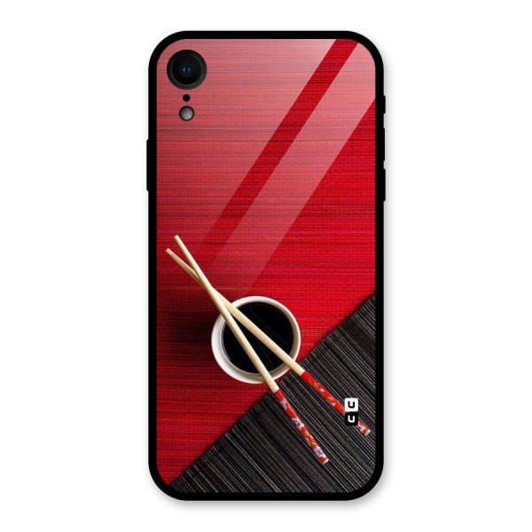 Chopstick Design Glass Back Case for XR