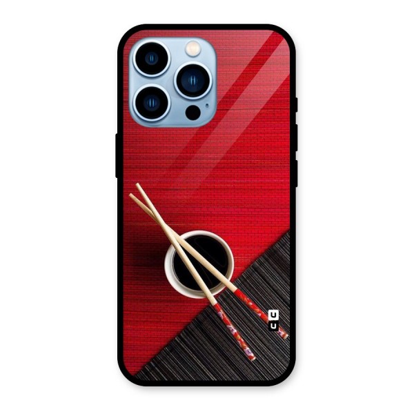 Chopstick Design Glass Back Case for iPhone 13 Pro