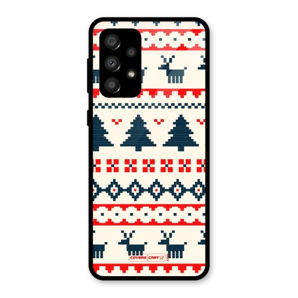 Christmas Design Pattern Glass Back Case for Galaxy A32