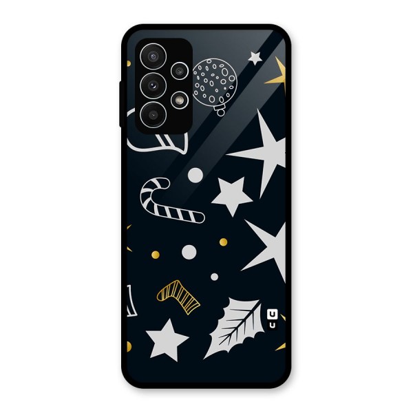 Christmas Special Pattern Glass Back Case for Galaxy A23