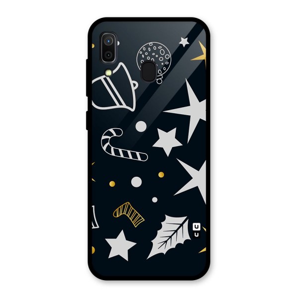 Christmas Special Pattern Glass Back Case for Galaxy A30