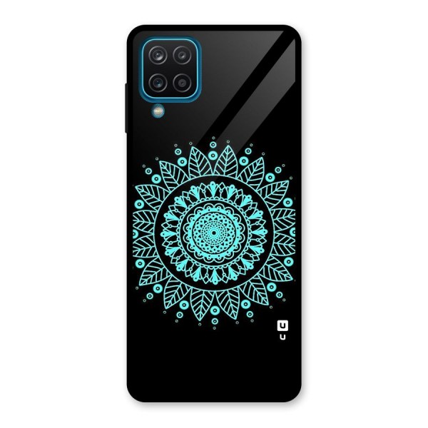 Circles Pattern Art Glass Back Case for Galaxy A12