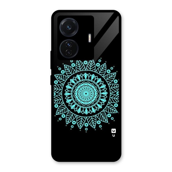 Circles Pattern Art Glass Back Case for Vivo T1 Pro