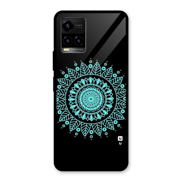 Circles Pattern Art Glass Back Case for Vivo Y21 2021