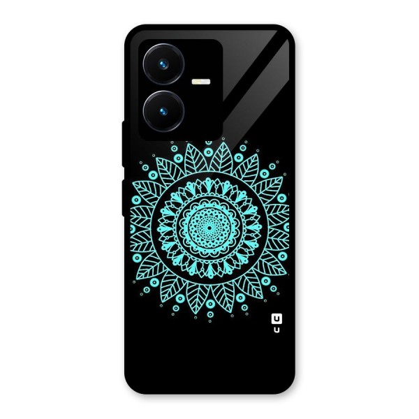 Circles Pattern Art Glass Back Case for Vivo Y22