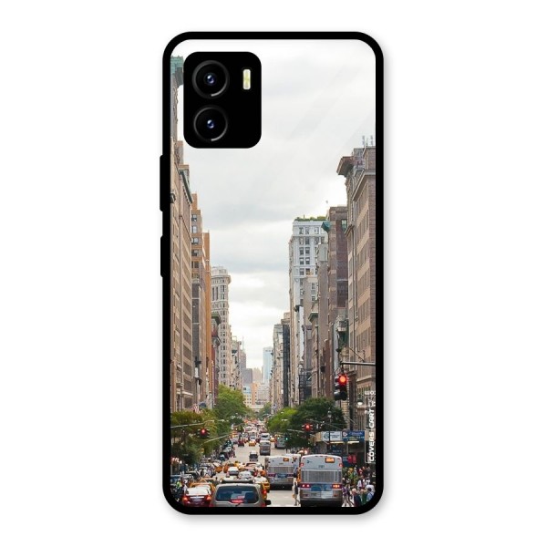 City Street View Glass Back Case for Vivo Y15s