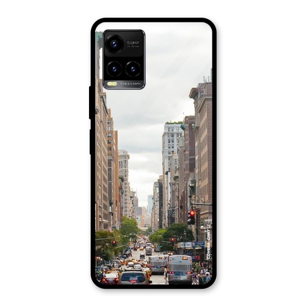 City Street View Glass Back Case for Vivo Y21 2021