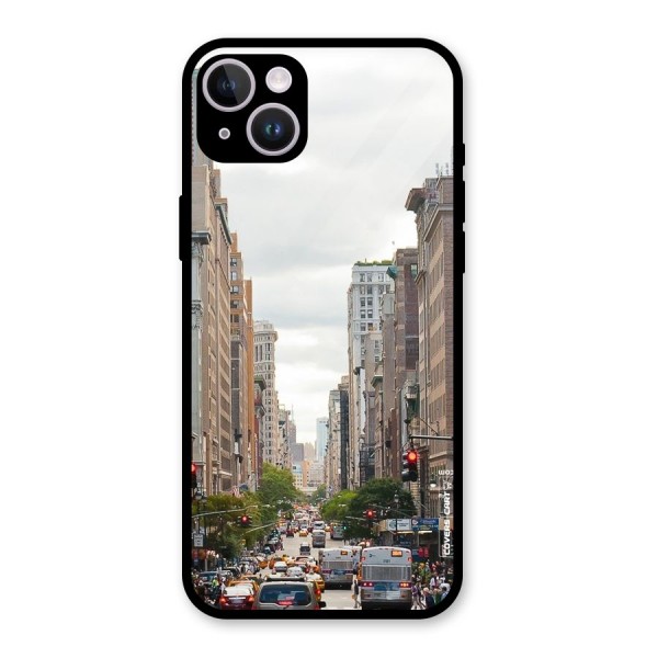 City Street View Glass Back Case for iPhone 14 Plus