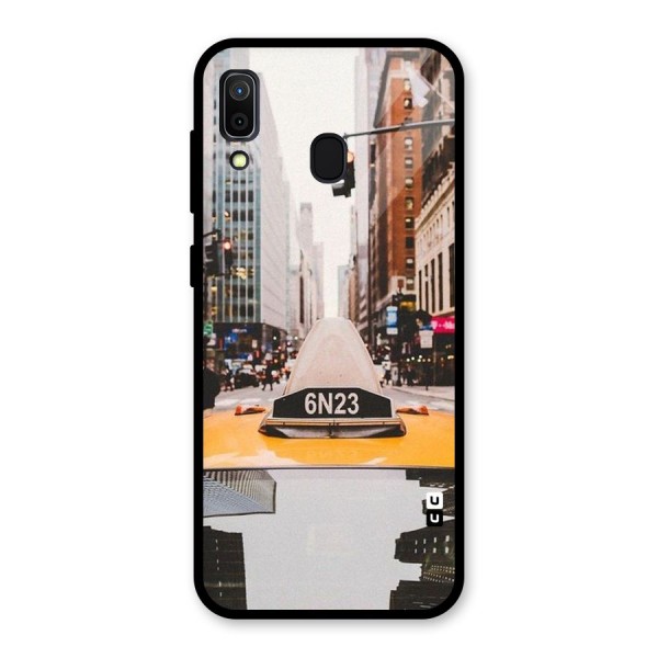 City Taxi Glass Back Case for Galaxy A30