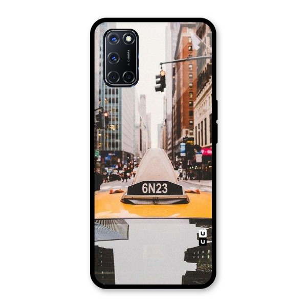 City Taxi Glass Back Case for Oppo A52