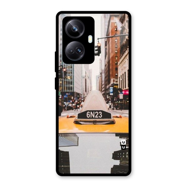 City Taxi Glass Back Case for Realme 10 Pro Plus