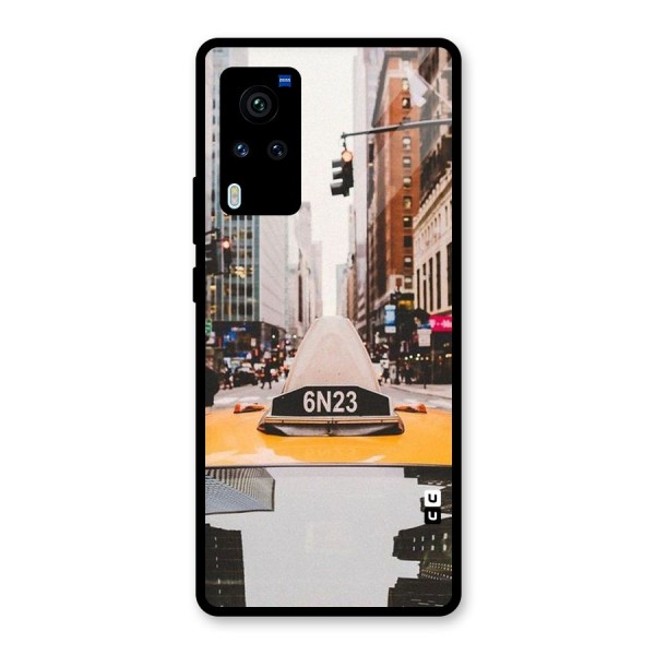 City Taxi Glass Back Case for Vivo X60 Pro