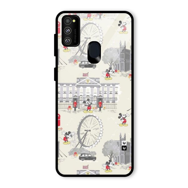 City Tour Pattern Glass Back Case for Galaxy M21