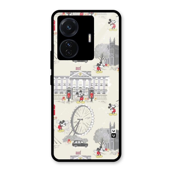 City Tour Pattern Glass Back Case for Vivo T1 Pro