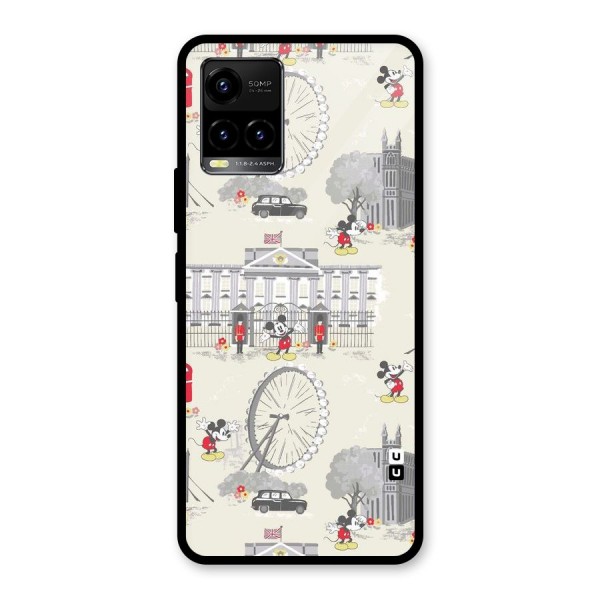 City Tour Pattern Glass Back Case for Vivo Y21 2021