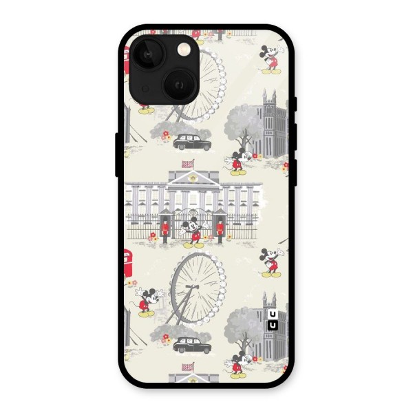 City Tour Pattern Glass Back Case for iPhone 13