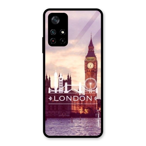 City Tower Glass Back Case for Poco M4 Pro 5G