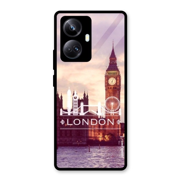 City Tower Glass Back Case for Realme 10 Pro Plus