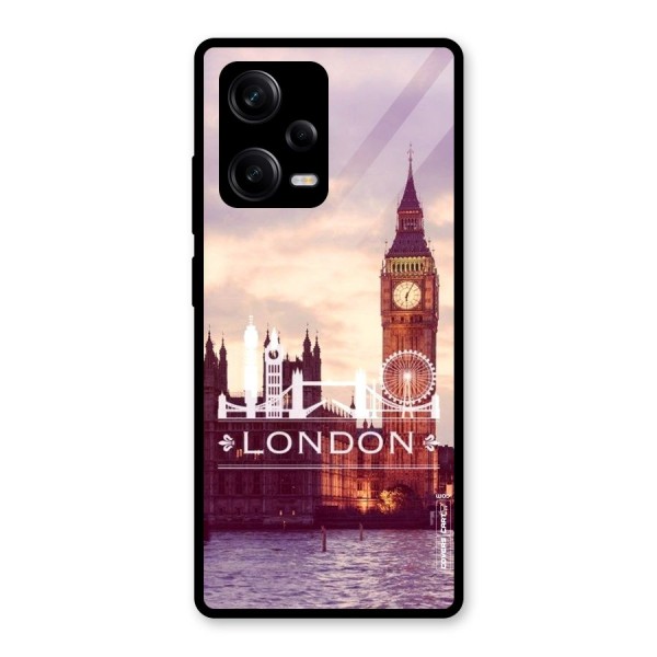 City Tower Glass Back Case for Redmi Note 12 Pro