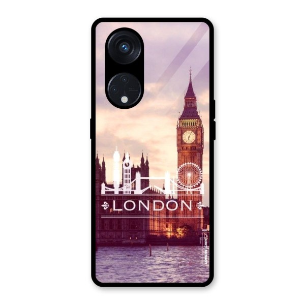 City Tower Glass Back Case for Reno8 T 5G