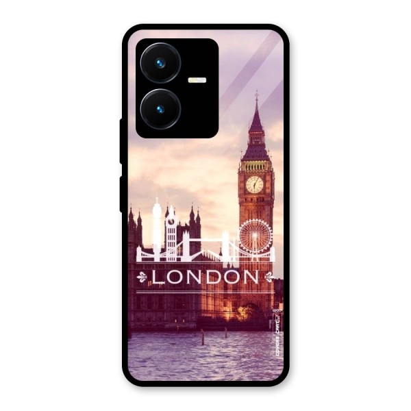 City Tower Glass Back Case for Vivo Y22