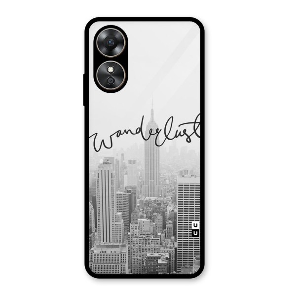 City Wanderlust Monochrome Glass Back Case for Oppo A17