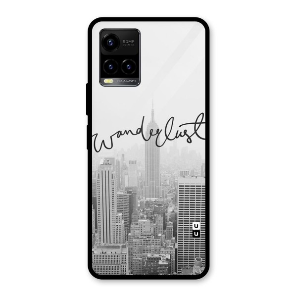 City Wanderlust Monochrome Glass Back Case for Vivo Y21 2021