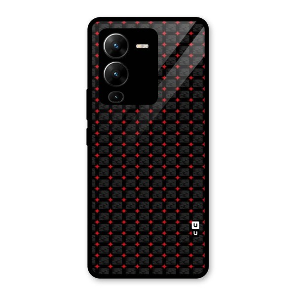 Class With Polka Glass Back Case for Vivo V25 Pro