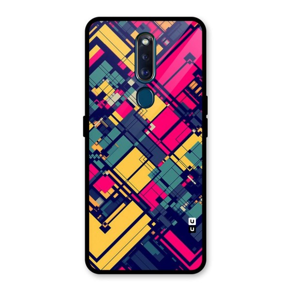 Classic Abstract Coloured Glass Back Case for Oppo F11 Pro