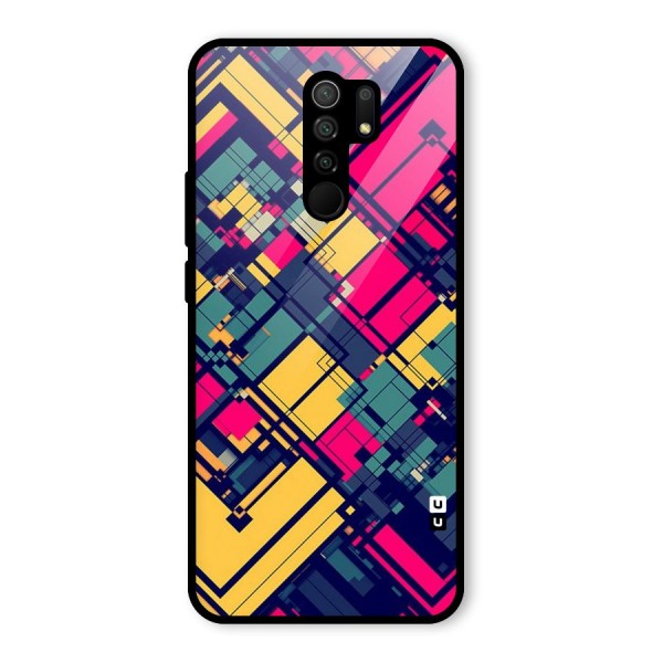 Classic Abstract Coloured Glass Back Case for Redmi 9 Prime