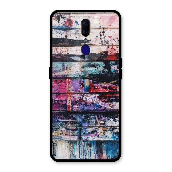 Classic Art Splash Glass Back Case for Oppo F11