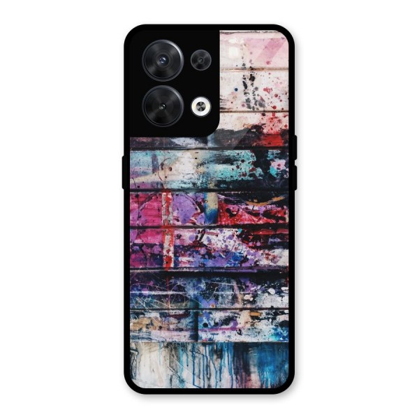 Classic Art Splash Glass Back Case for Oppo Reno8 5G