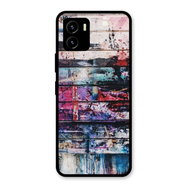 Classic Art Splash Glass Back Case for Vivo Y15s