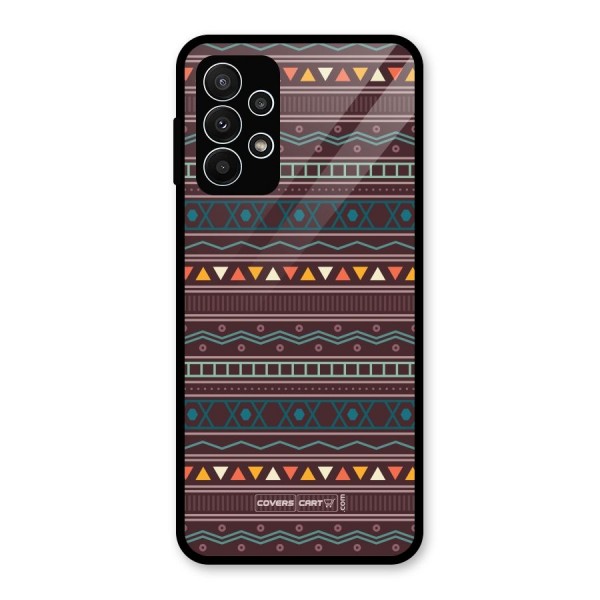 Classic Aztec Pattern Glass Back Case for Galaxy A23