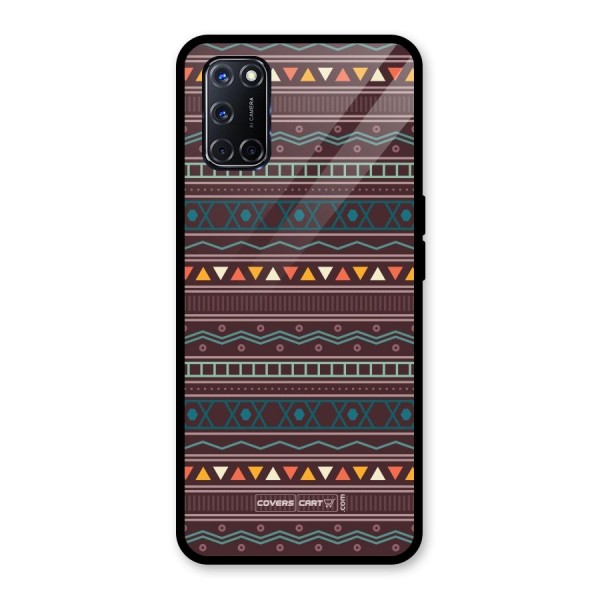 Classic Aztec Pattern Glass Back Case for Oppo A52