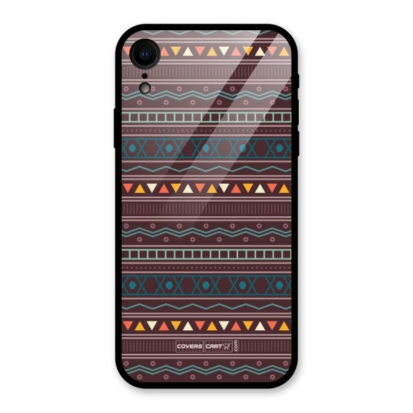 Classic Aztec Pattern Glass Back Case for XR