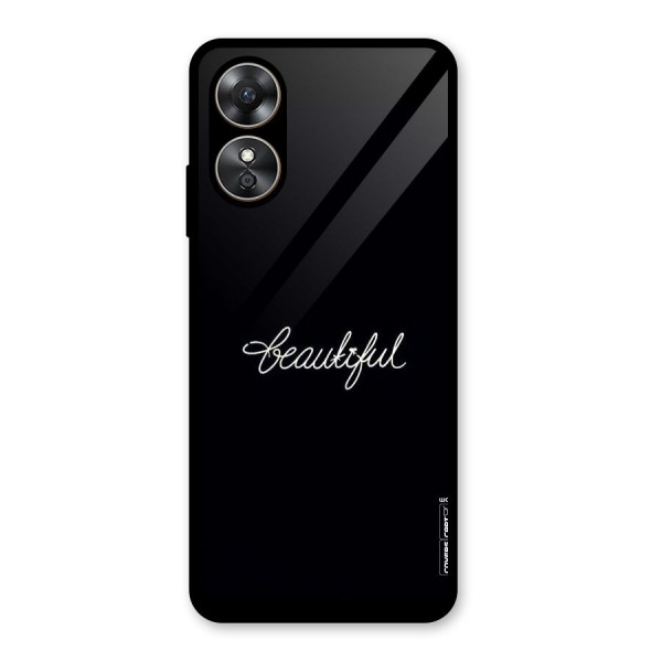 Classic Beautiful Glass Back Case for Oppo A17