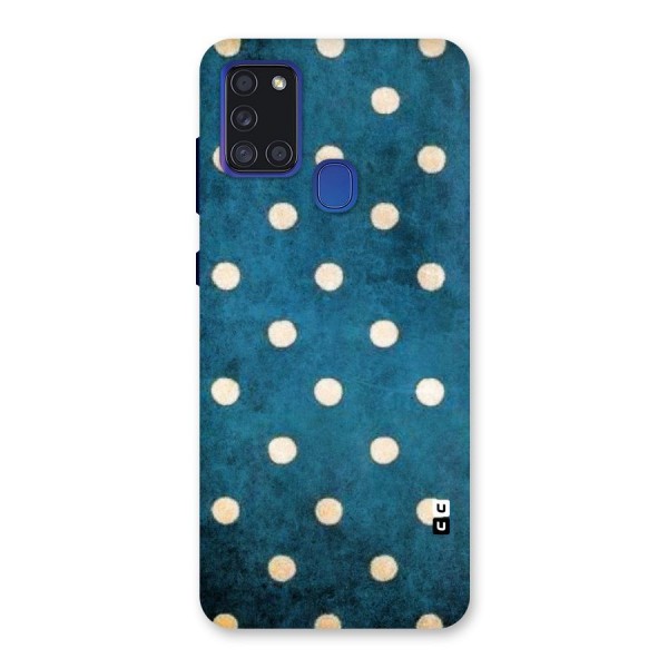 Classic Blue Polka Back Case for Galaxy A21s