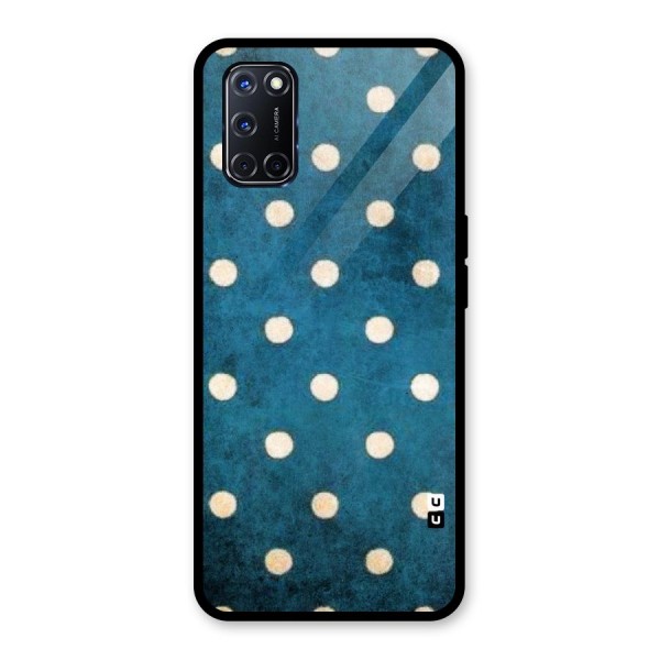 Classic Blue Polka Glass Back Case for Oppo A52