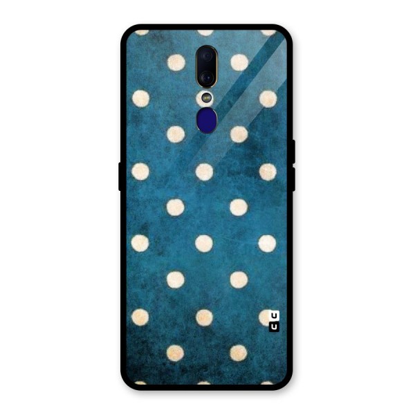 Classic Blue Polka Glass Back Case for Oppo F11