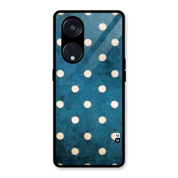 Classic Blue Polka Glass Back Case for Reno8 T 5G