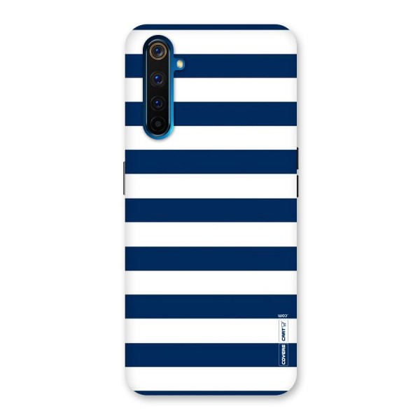 Classic Blue White Stripes Back Case for Realme 6 Pro