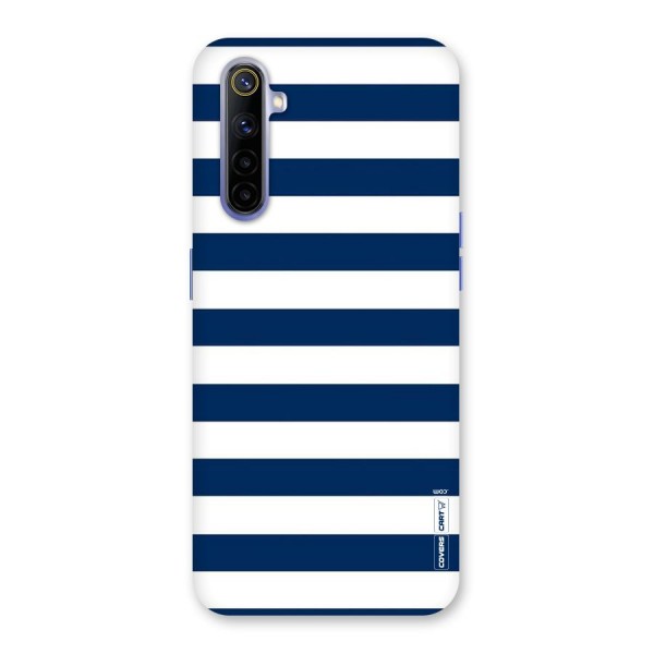 Classic Blue White Stripes Back Case for Realme 6i