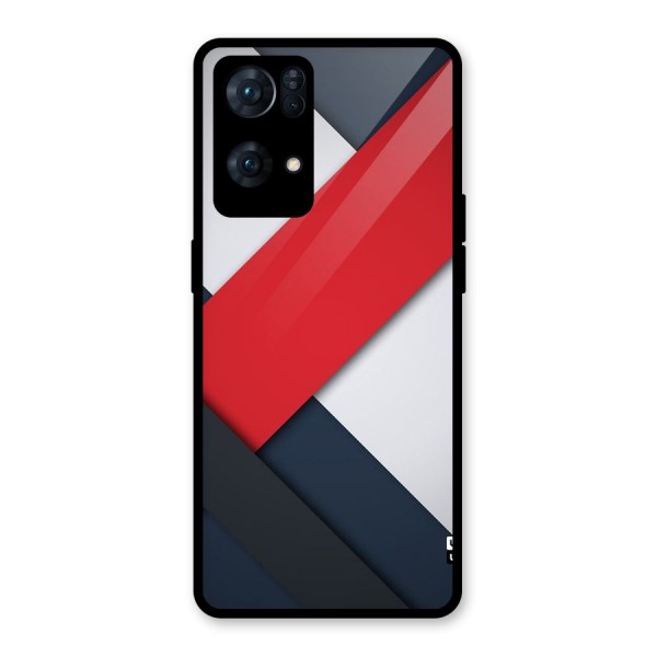 Classic Bold Glass Back Case for Oppo Reno7 Pro 5G