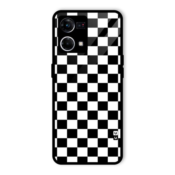 Classic Check Glass Back Case for Oppo F21s Pro 4G